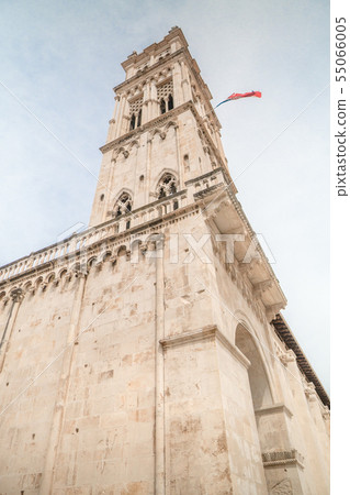 Tower of the church of Saint Lovre in Trogir, Croatia 55066005
