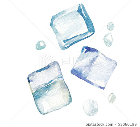 Ice painted with watercolor - Stock Illustration [55066189] - PIXTA