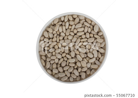 Beans in white bowl isolated on white background Beans in white bowl isolated on white background 55067710