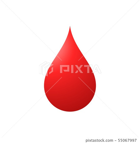 illustration of Blood drop icon on white 55067997