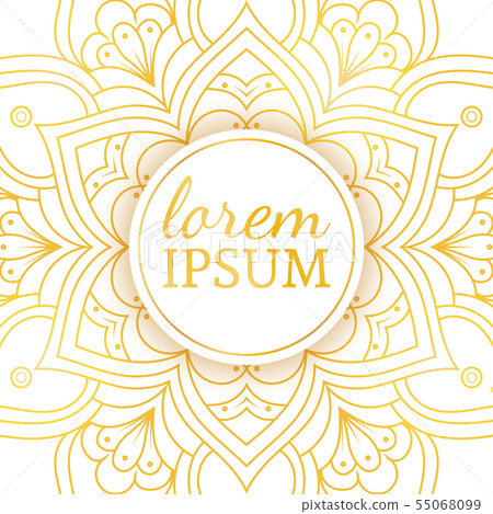 Golden mandala. Vector template for decoration, 55068099
