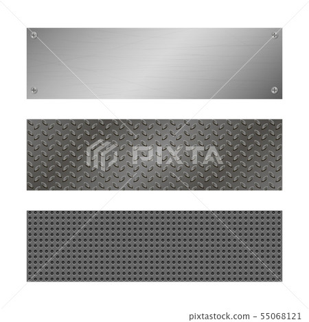 Techno vector banners. Perforated Metal background 55068121
