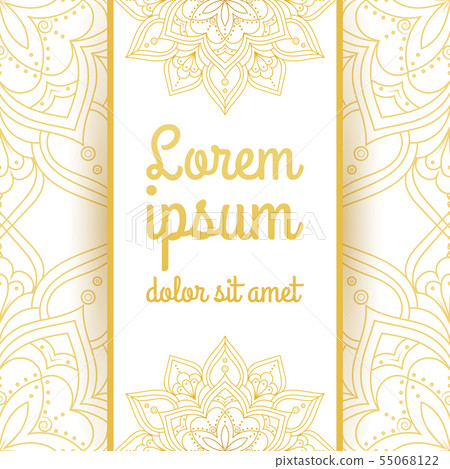 Golden mandala. Vector template for decoration, Golden mandala. Vector template for decoration, 55068122