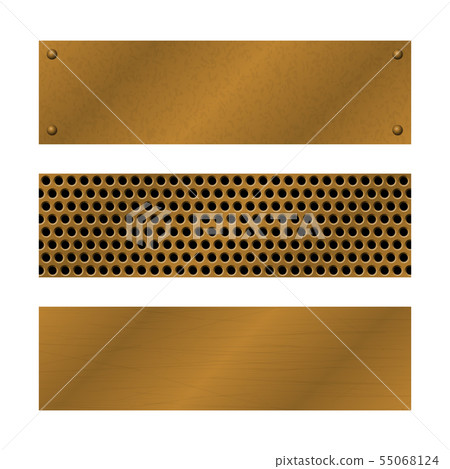 Techno vector banners. Brushed Brass, copper 55068124