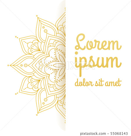 Golden mandala. Vector template for decoration, 55068143