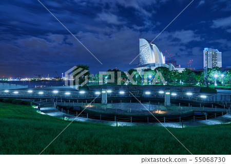 City night view Yokohama Rinko Park 55068730