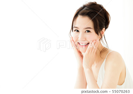 美容女人牙齒美白口腔護理皮膚護理美容年輕女子美容 55070263