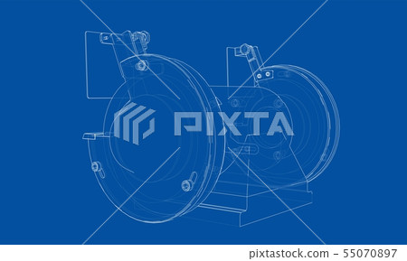 Outline electric grindstone vector 55070897