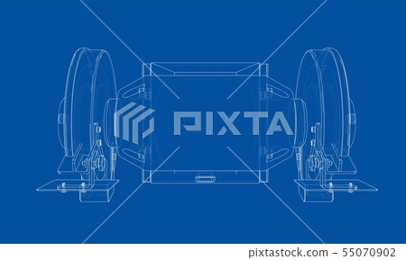 Outline electric grindstone vector - Stock Illustration [55070902] - PIXTA
