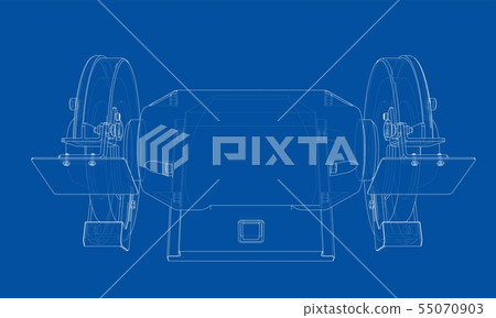 Outline electric grindstone vector 55070903
