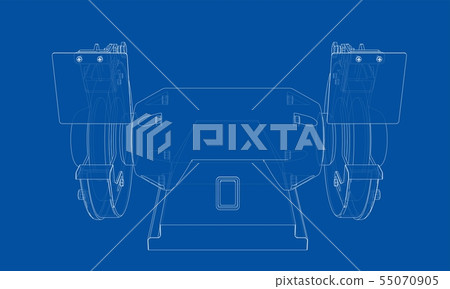 Outline electric grindstone vector 55070905