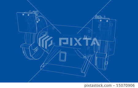 Outline electric grindstone vector 55070906