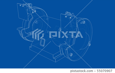 Outline electric grindstone vector 55070907