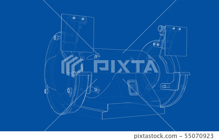 Outline electric grindstone vector 55070923