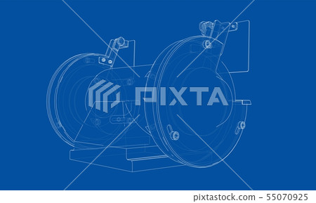 Outline electric grindstone vector 55070925