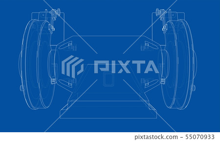 Outline electric grindstone vector 55070933