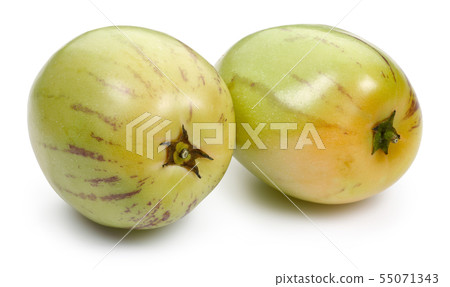 Pepino melon fruits isolated on white Pepino melon fruits isolated on white 55071343