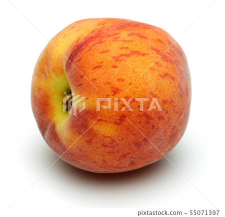 Ripe peach fruits isolated on white Ripe peach fruits isolated on white 55071397