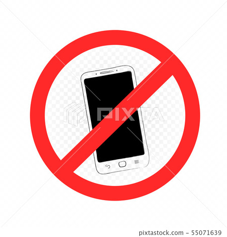 smartphone prohibition sign symbol 55071639