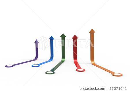 Colorful arrow. Growing business concept. 55071641