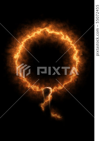 Strong fire power in hand. Background. Isolated Strong fire power in hand. Background. Isolated 55072455