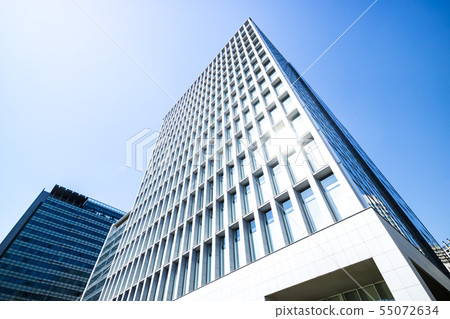 Landscape of the office town looking up at a skyscraper 55072634