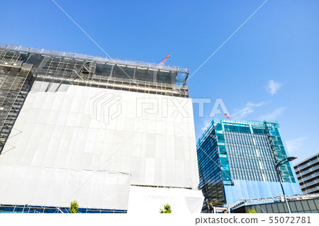 Construction site of condominium / building 55072781