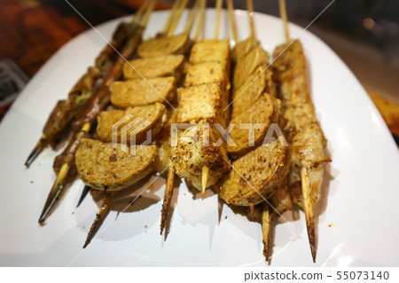 barbecue, pork barbecue and sausage barbecue barbecue, pork barbecue and sausage barbecue 55073140
