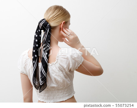 Minimalist photo, Fashionable girl in stylish 55073254