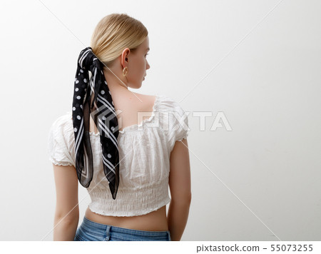 Minimalist photo, Fashionable girl in stylish 55073255