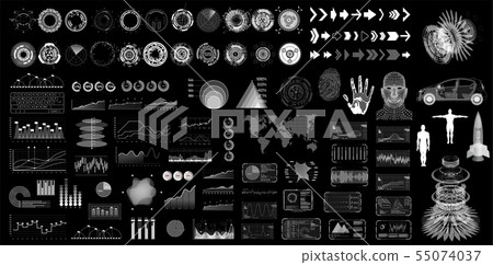 Futuristic interface hud design for business app Futuristic interface hud design for business app 55074037