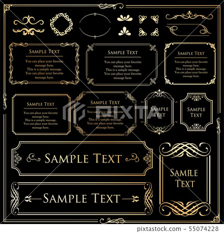 Gorgeous and luxurious frame template Antique decoration material 55074228