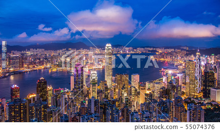 香港夜景從太平山頂 55074376