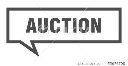 auction sign. auction square speech bubble. 55076708