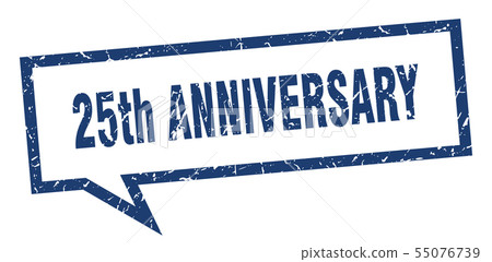 25th anniversary sign. 25th anniversary square 25th anniversary sign. 25th anniversary square 55076739