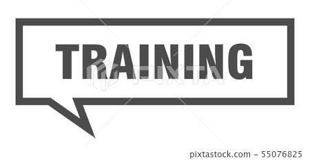 training sign. training square speech bubble. training sign. training square speech bubble. 55076825