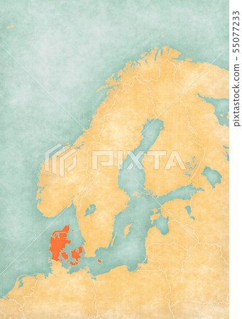 Map of Scandinavia - Denmark 55077233