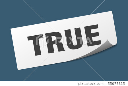 True Sign Small Size true sticker. true square isolated sign. true - Stock Illustration ...