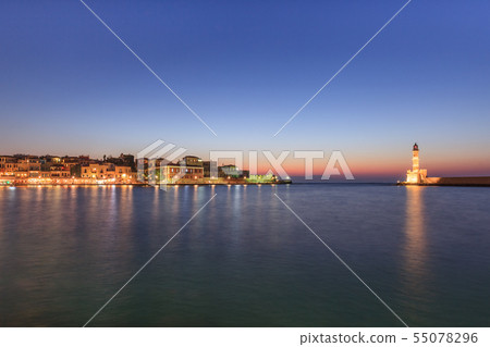 view of the old port of Chania, Crete view of the old port of Chania, Crete 55078296