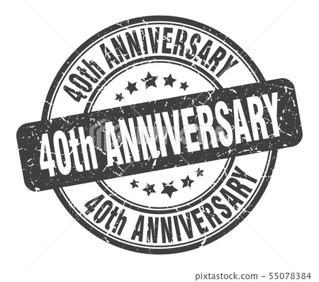 40th anniversary stamp. 40th anniversary round 40th anniversary stamp. 40th anniversary round 55078384
