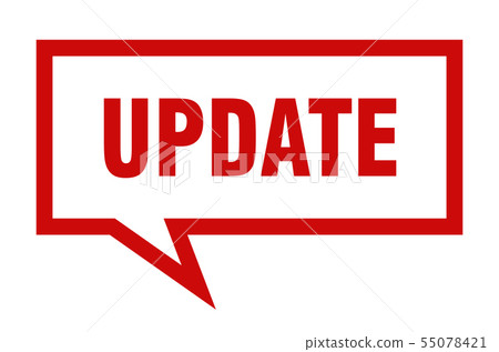 update sign. update square speech bubble. update 55078421