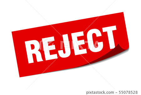 reject sticker. reject square isolated sign. reject sticker. reject square isolated sign. 55078528