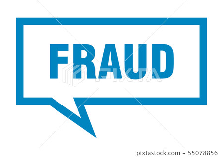 fraud sign. fraud square speech bubble. fraud 55078856