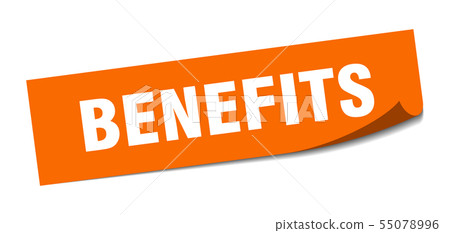 benefits sticker. benefits square isolated sign. benefits sticker. benefits square isolated sign. 55078996