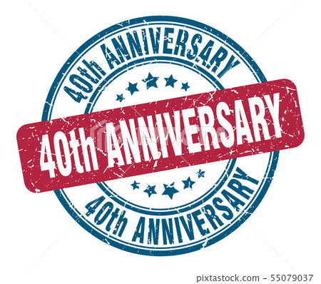 40th anniversary stamp. 40th anniversary round 40th anniversary stamp. 40th anniversary round 55079037
