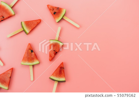 Table top view fruit tropical with drink with Table top view fruit tropical with drink with 55079162