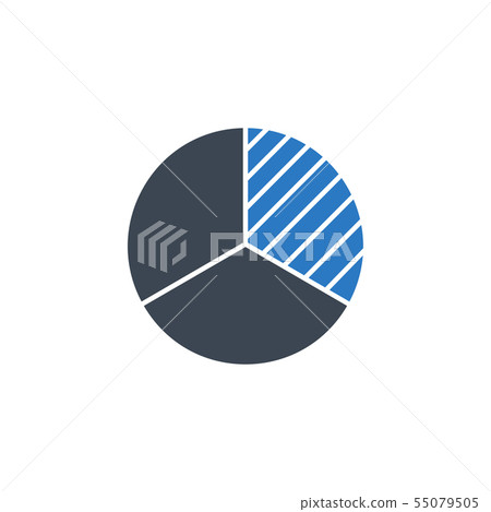 Pie Chart related vector glyph icon. 55079505