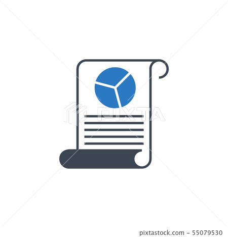 Report related vector glyph icon. - Stock Illustration [55079530] - PIXTA