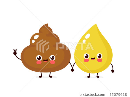 Cute happy smiling urine drop 55079618