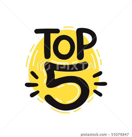 Top 5 lettering. Vector hand drawn Top 5 lettering. Vector hand drawn 55079847